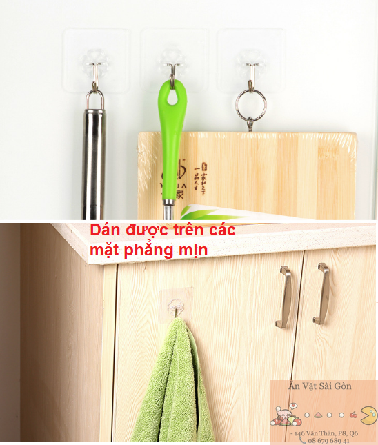 [HCM]Combo 20 móc dán tường siêu dính 6x6cm.