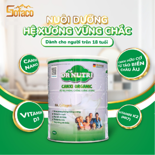 SỮA BỘT DR. NUTRI CANXI ORGANIC 900GR
