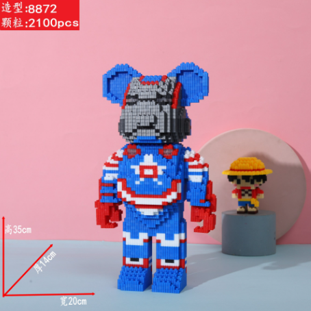[Gấu 35cm - Tặng Búa] Bộ Xếp Hình Lego Gấu Bearbrick