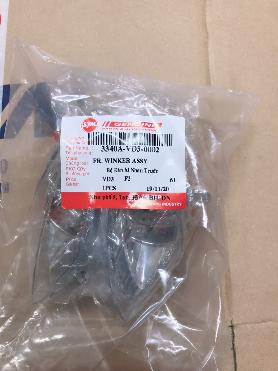 Bộ xi nhan Elegant 100, EZ 110cc( VD3) chính hãng SYM [HUNGCLE]