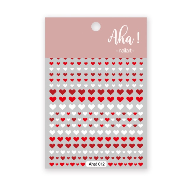 Sticker 3d trái tim | hình dán móng tay đáng yêu aha! 012