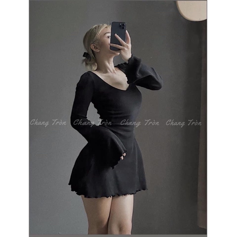 Đầm Gân Xoè Bigsize - Chang tròn