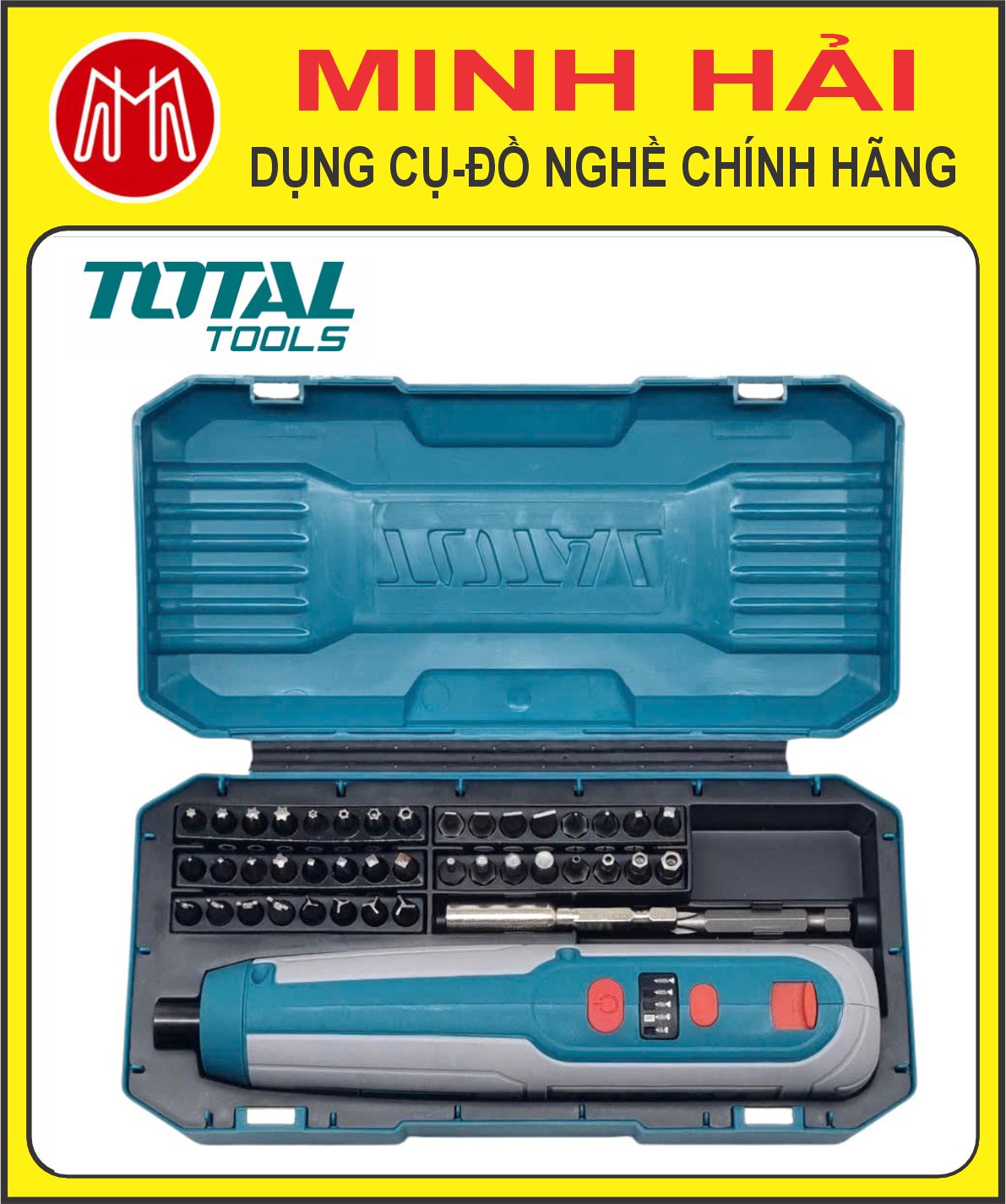 TOTAL – Máy siết vít dùng pin Lithium-ion 4V model TSDLI0406. Mô-men xoắn cực đại: 5N.m