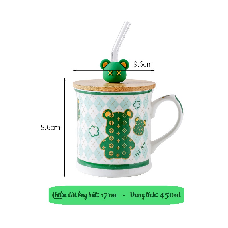 Ly sứ Bearbrik cao cấp sang trọng
