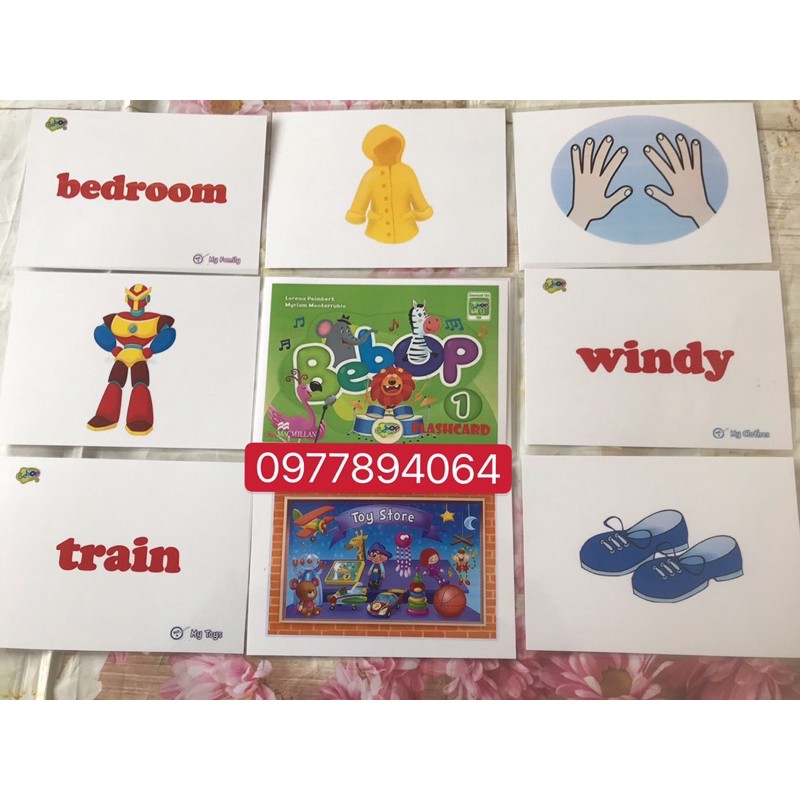 Thẻ Flashcards Tiếng Anh Bebop level 1️ép plastics - 90 thẻ