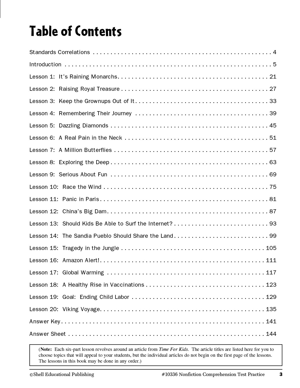 Nonfiction Comprehension Test Practice Level 6 (sách đen trắng) Sách tiếng anh
