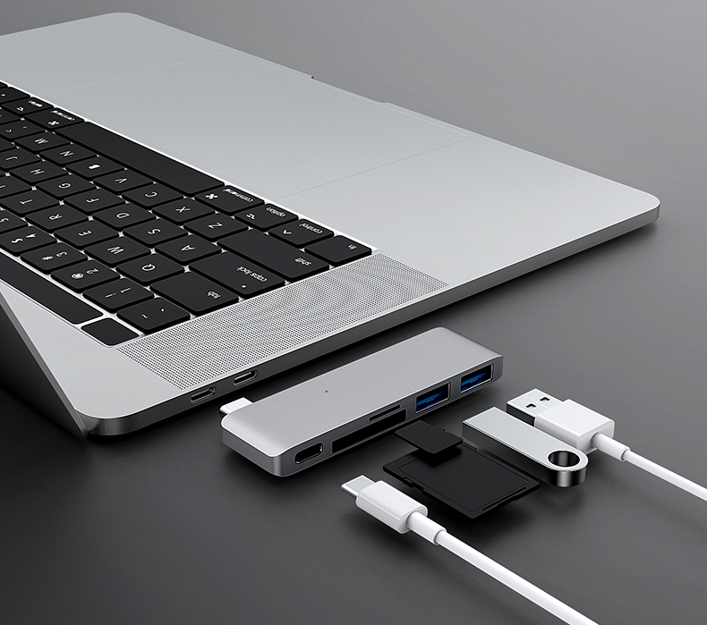 Cổng Chuyển HYPERDRIVE USB TYPE-C 5-IN-1 HUB WITH PASS THROUGH CHARGING FOR 2016 MACBOOK PRO & 12″ MACBOOK, SURFACE