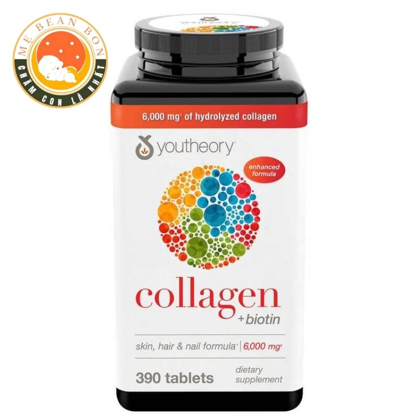 Collagen Youtheory +Biotin (390v) Type 1,2&3 Từ Mỹ