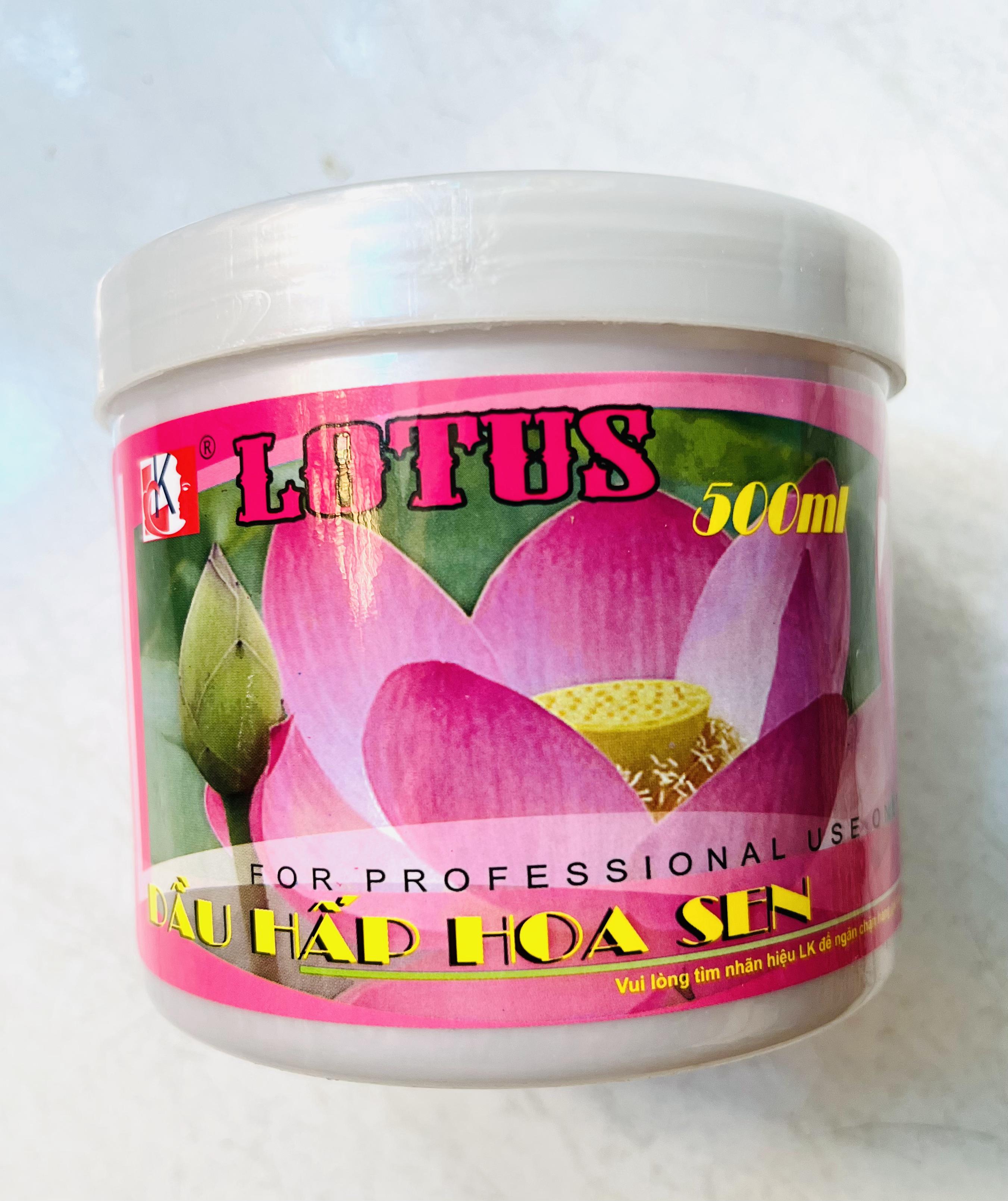 1 Hộp dầu hấp dưỡng tóc Hoa sen - 1000ml hoặc 500ml (Lotus repair hair treatment) - Có lựa chọn
