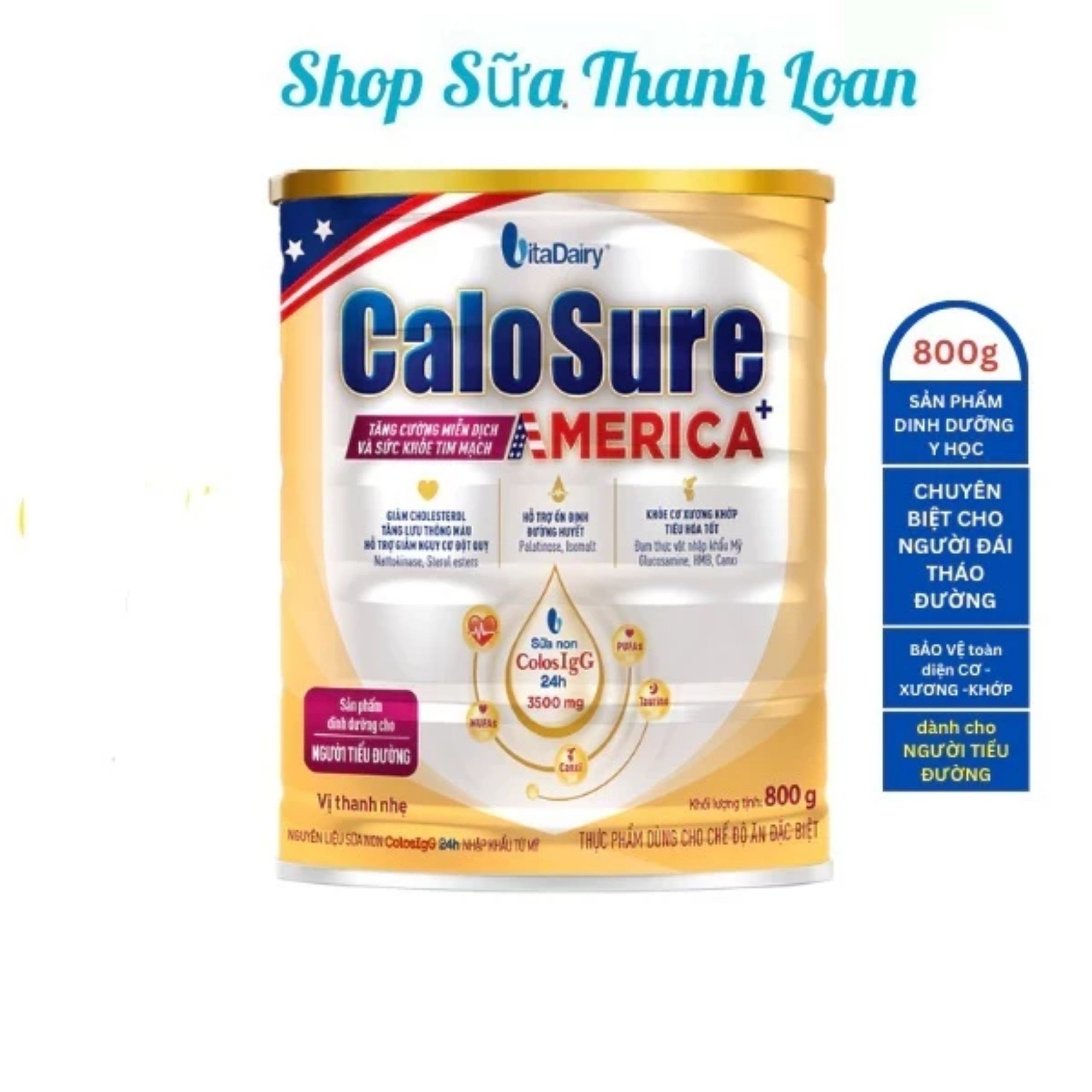 Sữa bột calosure america+ 800g .