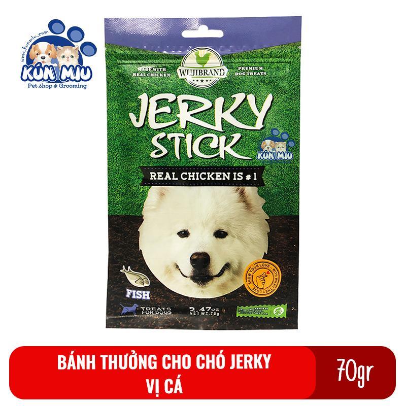 Bánh thưởng cho chó Jerky 70gr Vị cá