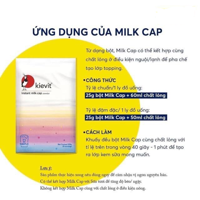 Bột milk foam kem mặn Kievit 500g TP