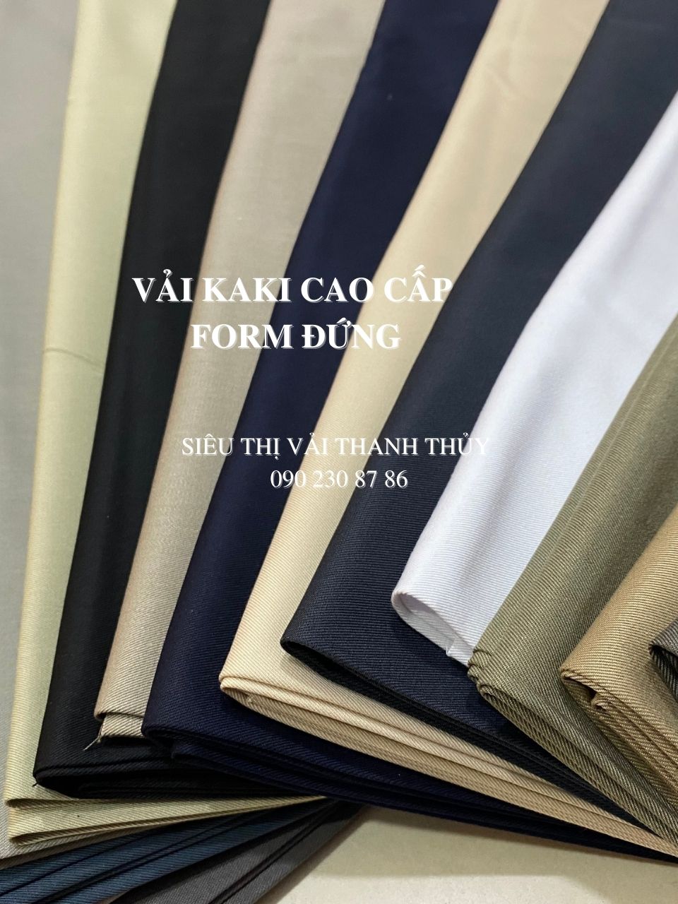 VẢI KAKI CAO CẤP ( FORM ĐỨNG ) MAY QUẦN NAM CÔNG SỞ