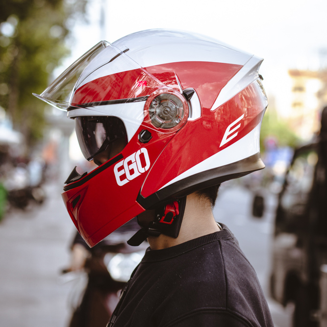 Mũ Bảo Hiểm Fullface Lật Hàm EGO E9 – 2 Kính