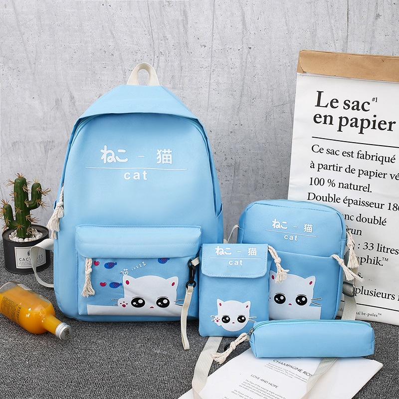 [HCM]set 4 món balo mèo lười balo nữ ba lô nữ ba lo ba lô balo nữ đi học hàn quốc balo nữ đi học cá tính balo nữ hot 2020 balo du lịch ba lô nữ đi học balo nữ đi chơi ba lô nữ balo đi học balo học sinh - B2029