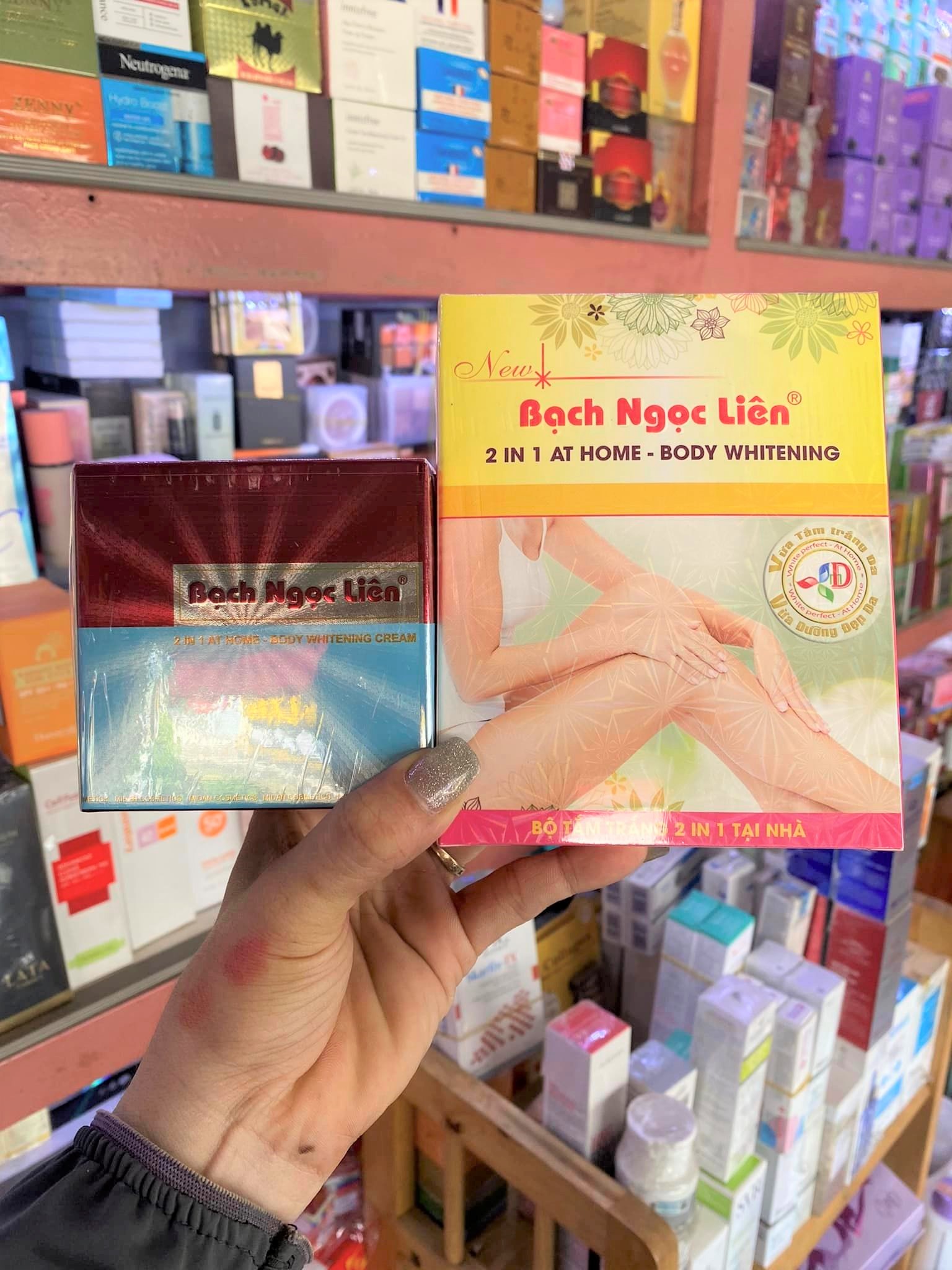 Bộ kem body và tắm trắng toàn thân 2 in 1 tại nhà Bạch Ngọc Liên - 8936079450632