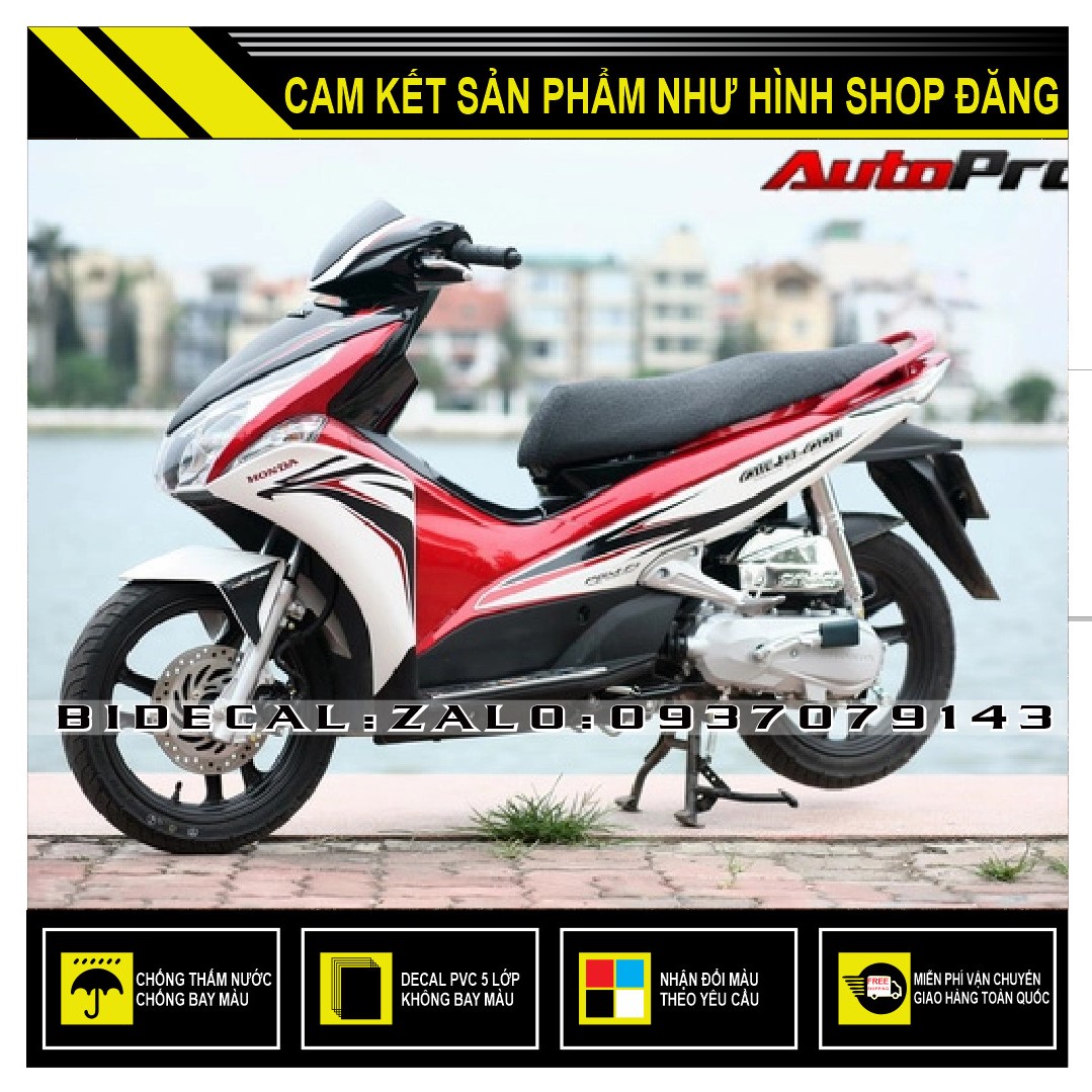 TEM RỜI AIRBLADE MẪU ĐỜI 2011 TRẮNG ĐỎ