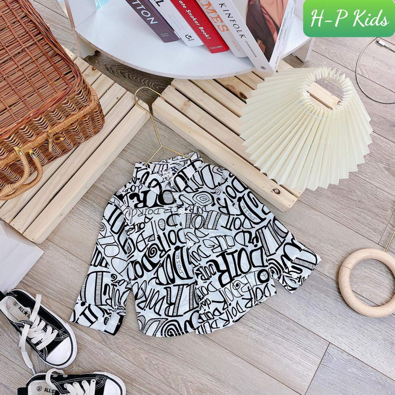 Áo sơ mi lụa 3D sang chảnh cho bé trai/gái 7-20kg
