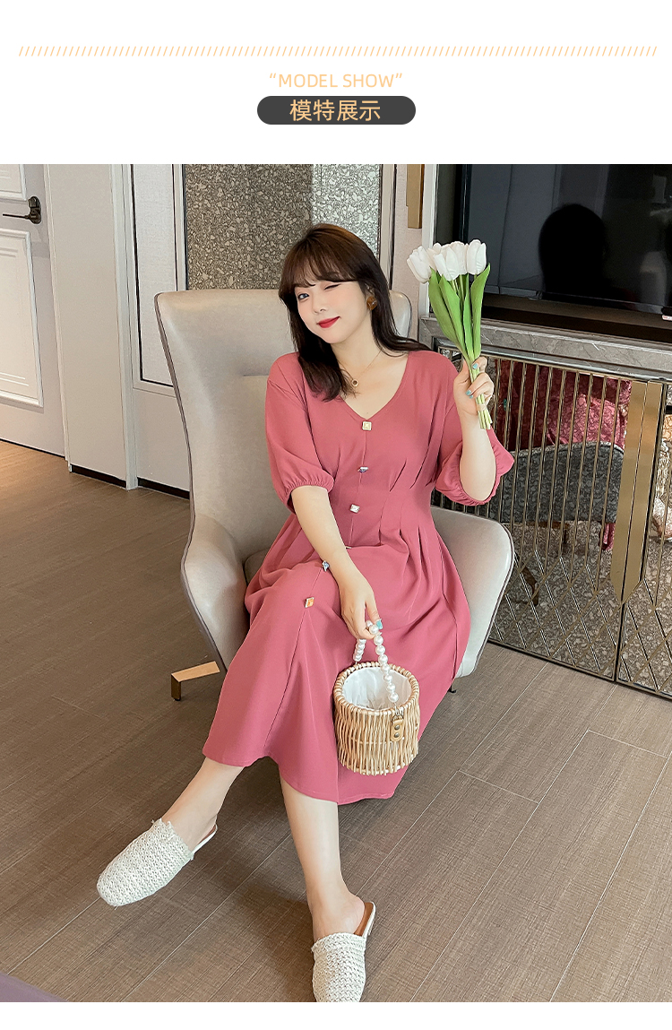 Đầm xòe tiểu thư bigsize cao cấp - BSa1121
