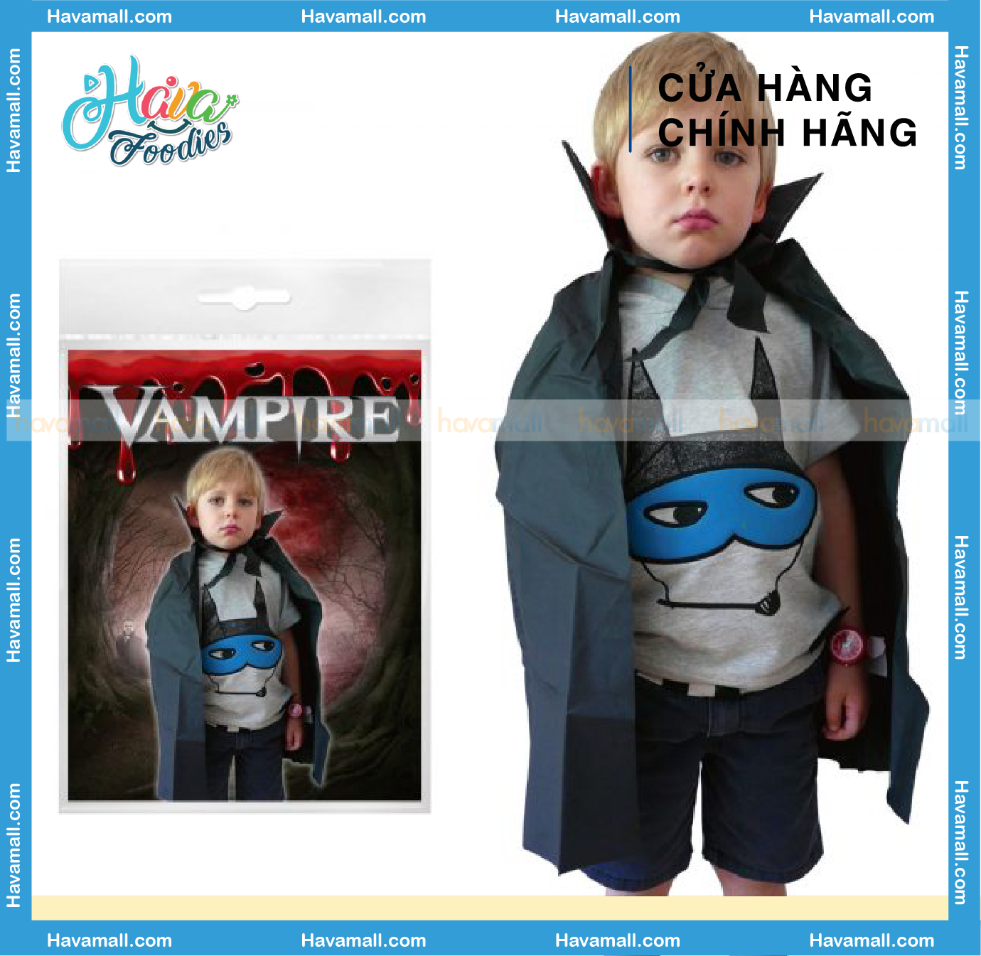 Áo Choàng Ma Cà Rồng Cho Bé 88cm Uncle Bills – Vampire Cape