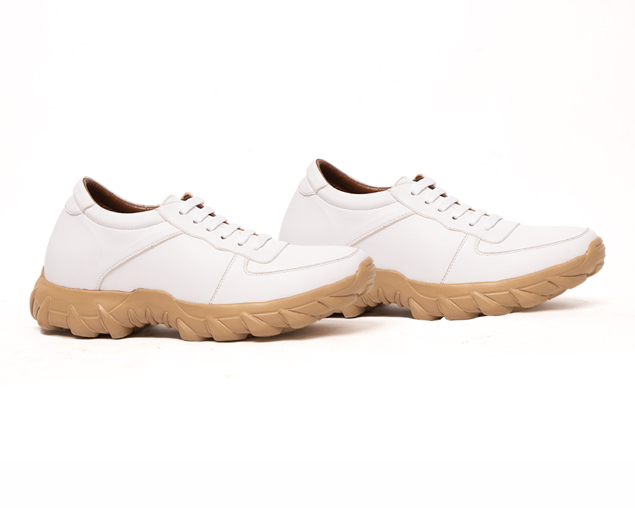 Giày Đế Cao Nam T&TRA T150 Trắng cao 8CM