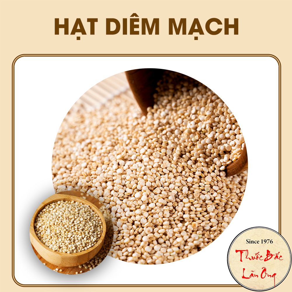 Hạt diêm mạch hữu cơ 100g ( Hạt quinoa trắng làm ngũ cốc dinh dưỡng thơm ngon dành cho người ăn kiêng)