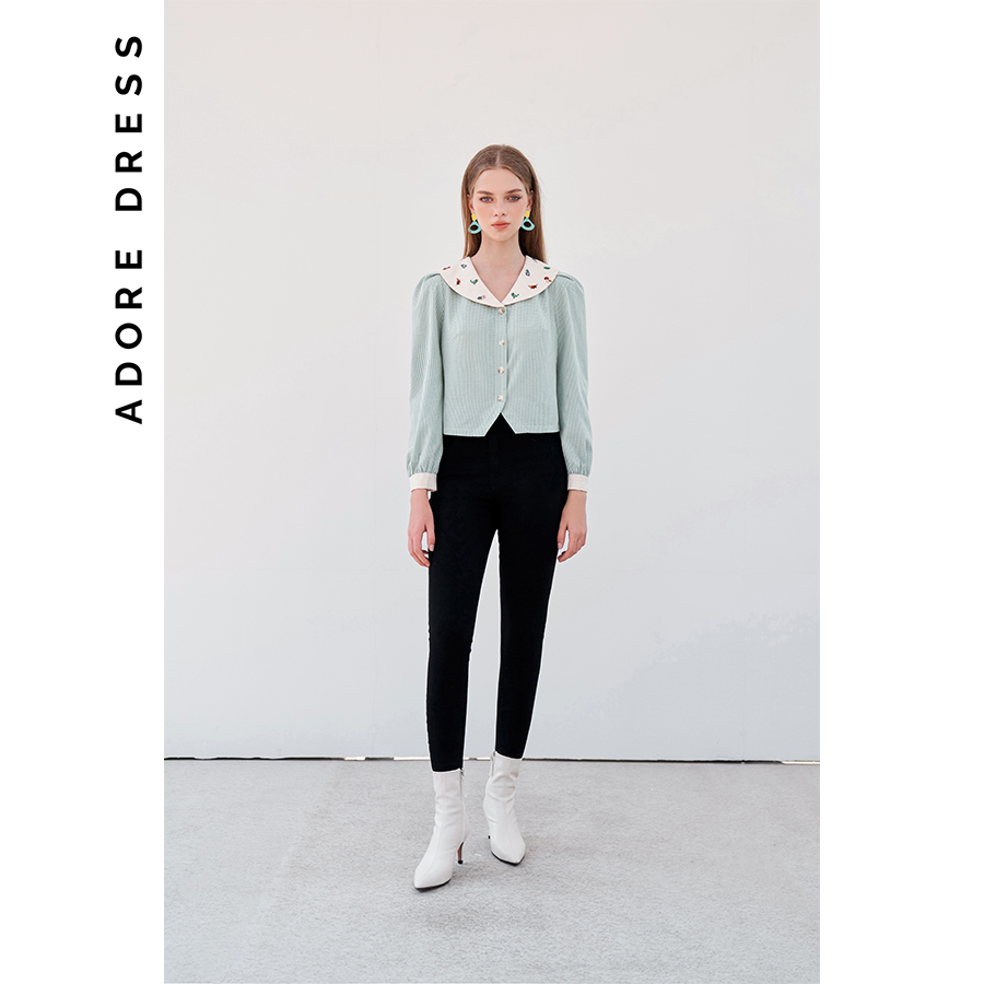 Quần skinny Jeans màu đen basic 2JE1001 ADOREDRESS
