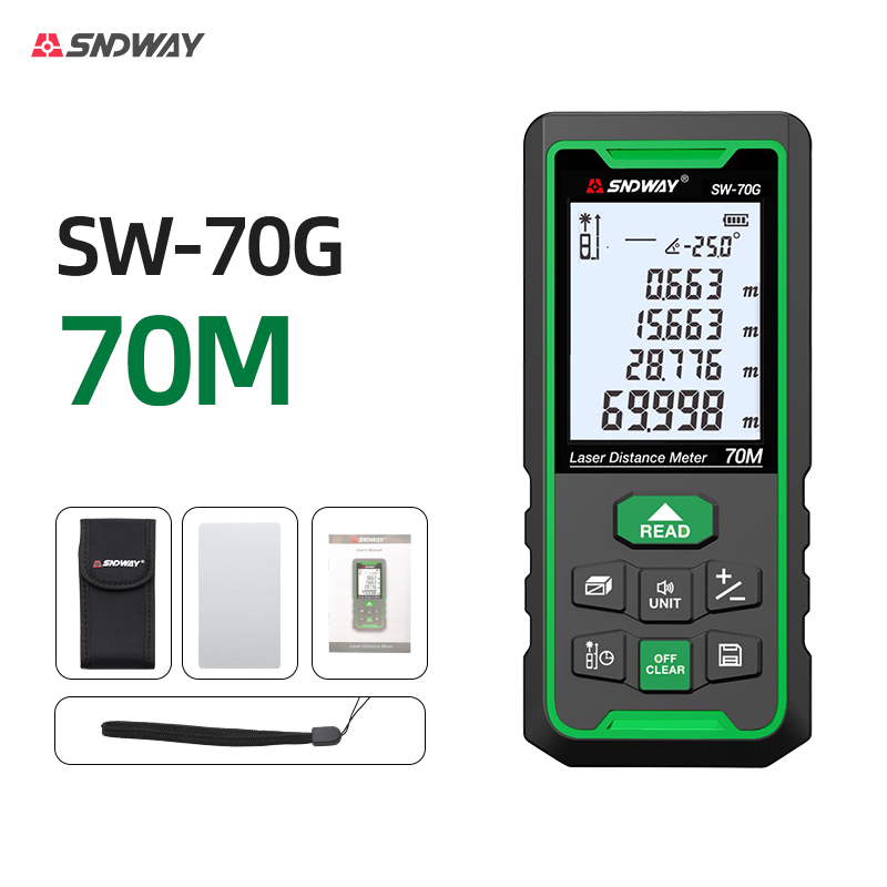 Sndway Máy đo khoảng cách Máy đo khoảng cách kỹ thuật số máy đo khoảng cách 50M 70M 100M 120m Máy đo khoảng cách thước kẻ trena Roulette