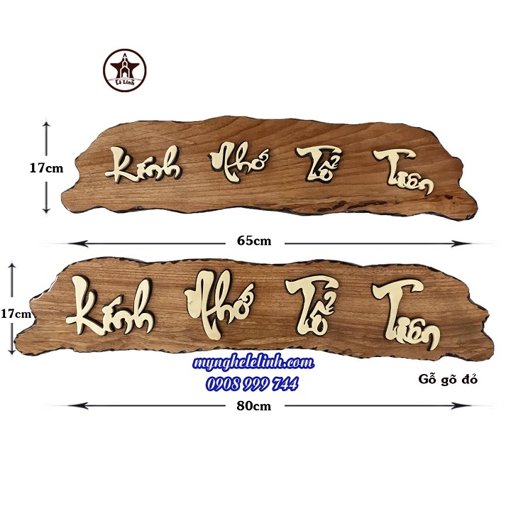 Tấm chữ kính nhớ tổ tiên 80cm