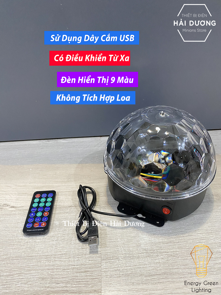 Đèn Led 9 Màu Trang Trí Sân Khấu Cầu Xoay Cảm Biến Theo Nhạc DF-900 / DF-902F / DF-902USB - Tích Hợp Loa Cao Cấp - Có Điều Khiển