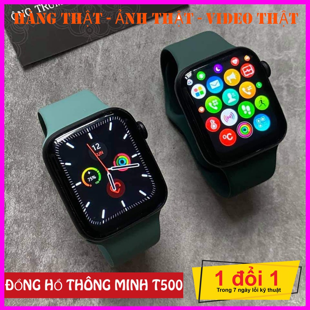 Đồng hồ smartwatch giá rẻ - đồng hồ thông minh smartwatch series 5 t500 cuộc gọi bluetooth 44 mm đồng hồ thông minh bản tiếng việt dễ dàng sử dụng