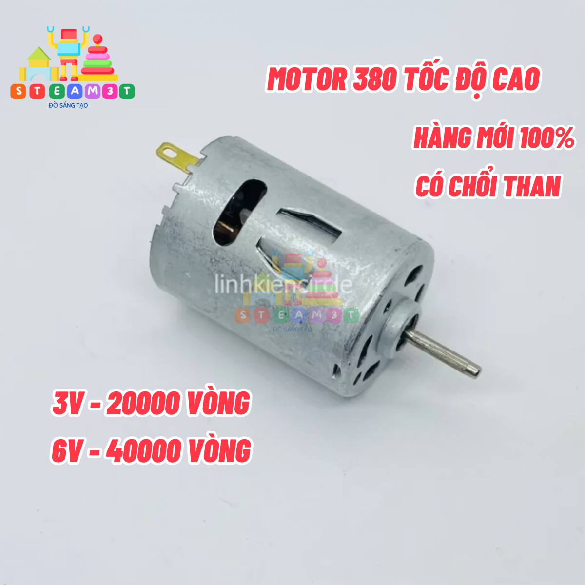 [HCM]Động cơ motor 380 P2 dùng pin RC tốc độ cực cao từ mạnh 3V - 6V tốc độ 40000 vòng / phút cho mô hình xe mô hình tàu - LK0019