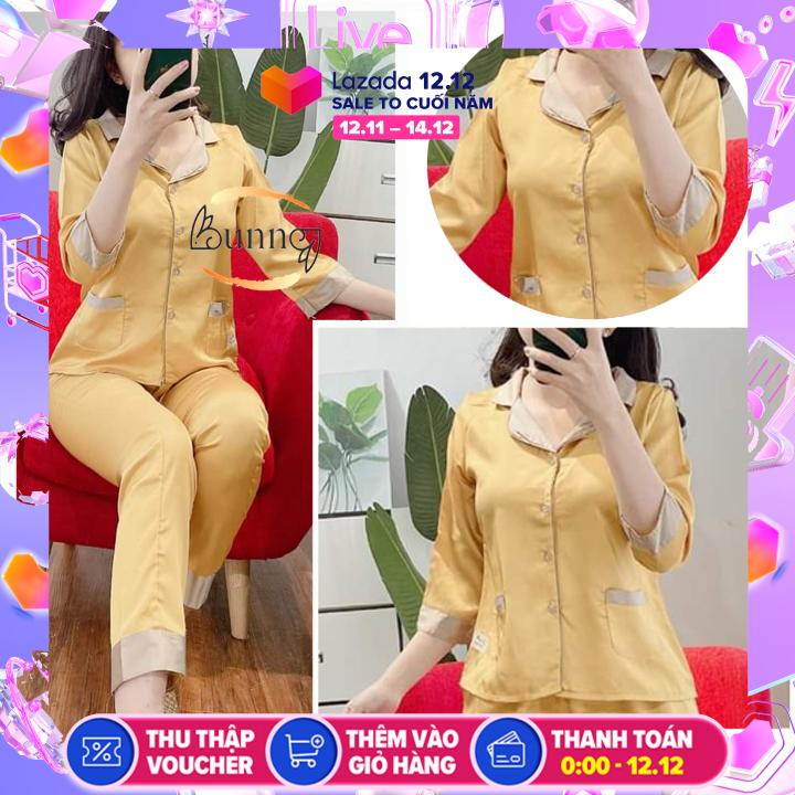 Đồ bộ mặc nhà, đồ bộ pizama lụa, lụa tơ, lụa xinh cập bến