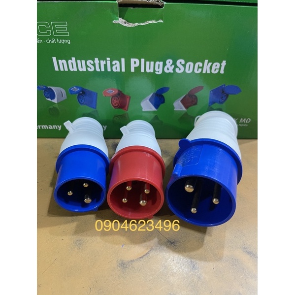 Phích cắm Công nghiệp 3 cực (2P  E) 16A , 32A