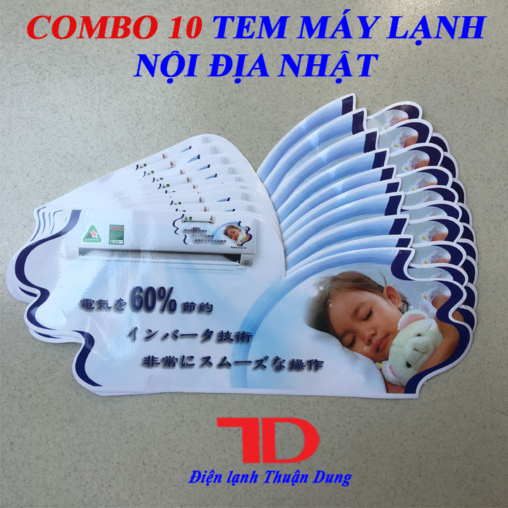 Combo 10 Tem Máy Lạnh nội địa Nhật mẫu 1