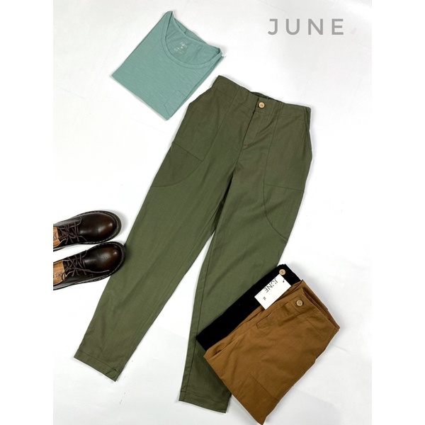 [New] Quần baggy cạp liền chất Linen - June