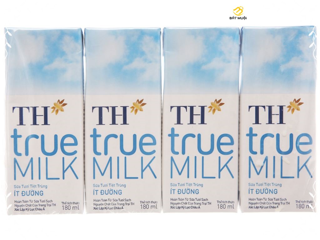 Sữa tươi tiệt trùng ít đường TH true MILK 110ml - Thùng 48 hộp