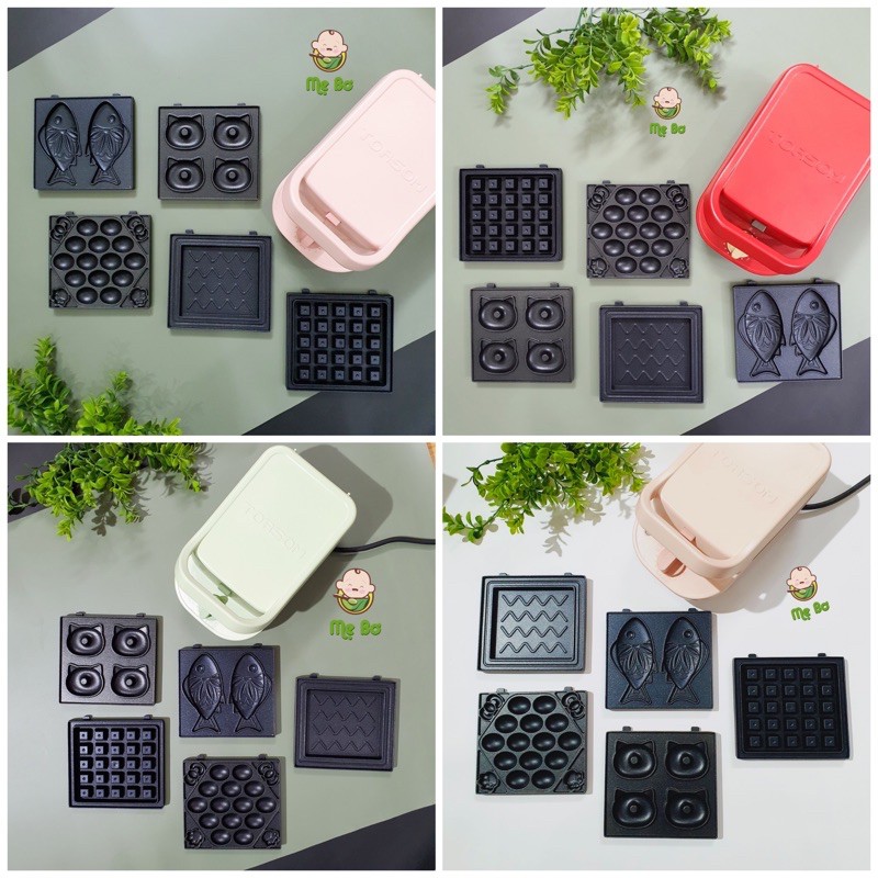 Máy làm bánh waffle torsom bản hẹn giờ 5 khuôn