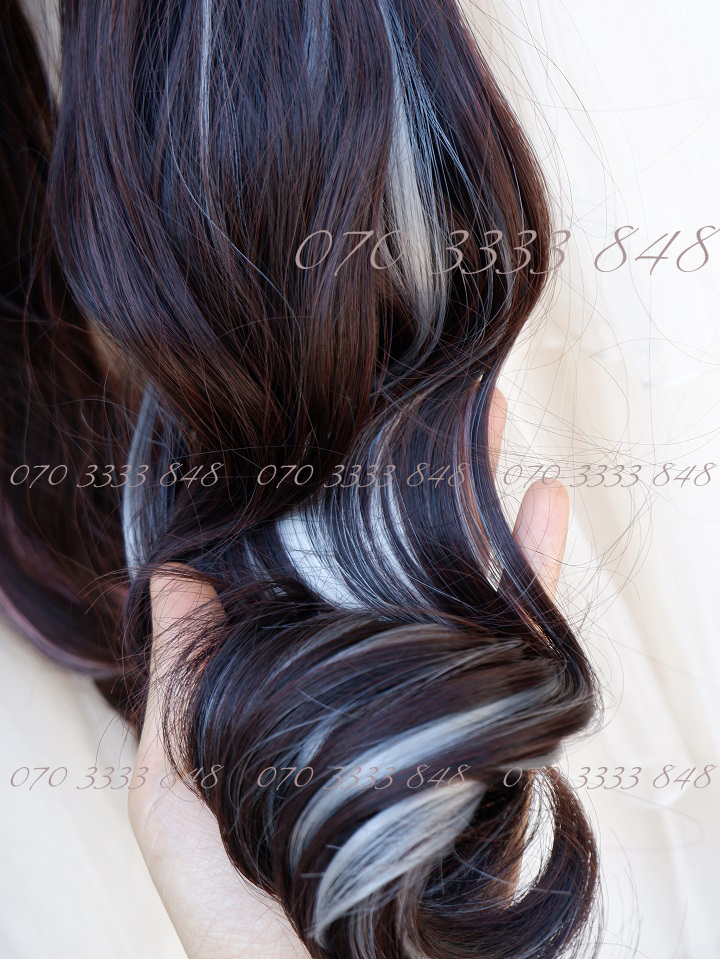 Tóc giả xoăn sóng nước ( Tặng Lược)