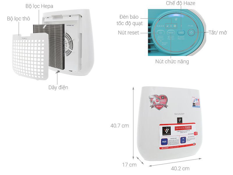 Fp-j30e sharp air purifier fp-j30e-a