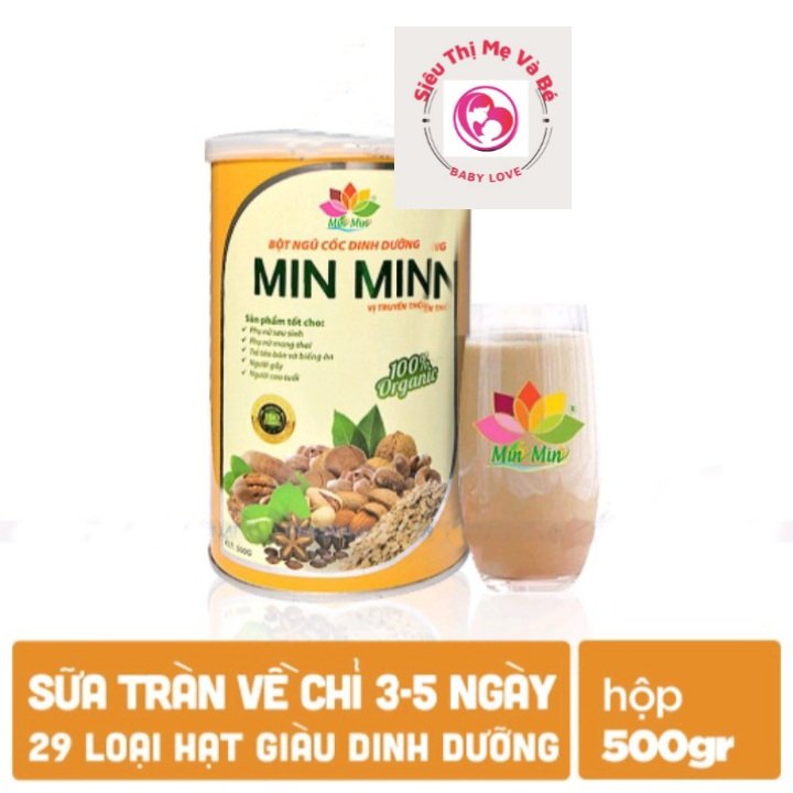 Ngũ cốc dinh dưỡng minmin - lợi sữa tăng cân hộp 500gr