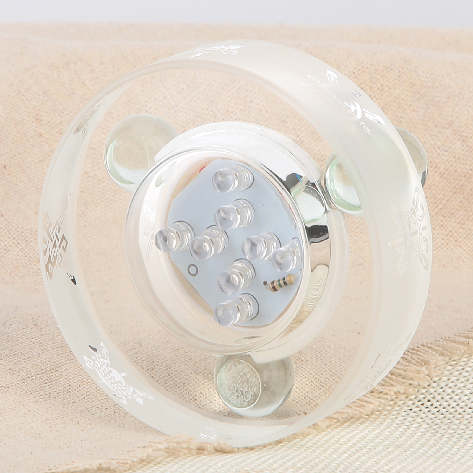 Đế Đèn LED Pha Lê Mini Họa Tiết Đẹp Giá Đứng Trưng Bày Phật Trang Trí Nhà Cửa