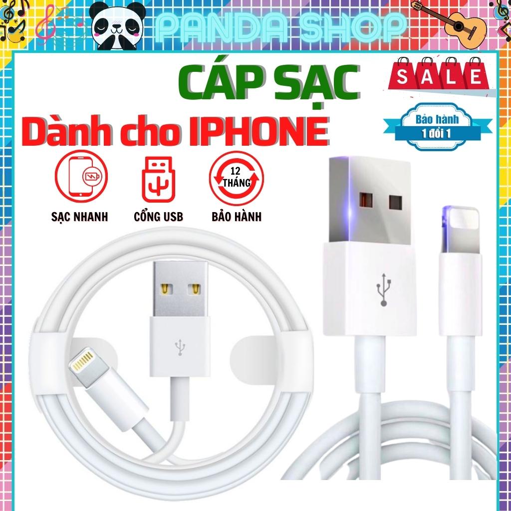 Dây sạc nhanh iphone, cáp sạc lightning hỗ trợ sạc iphone ipad nguồn 2A Sạc ổn định