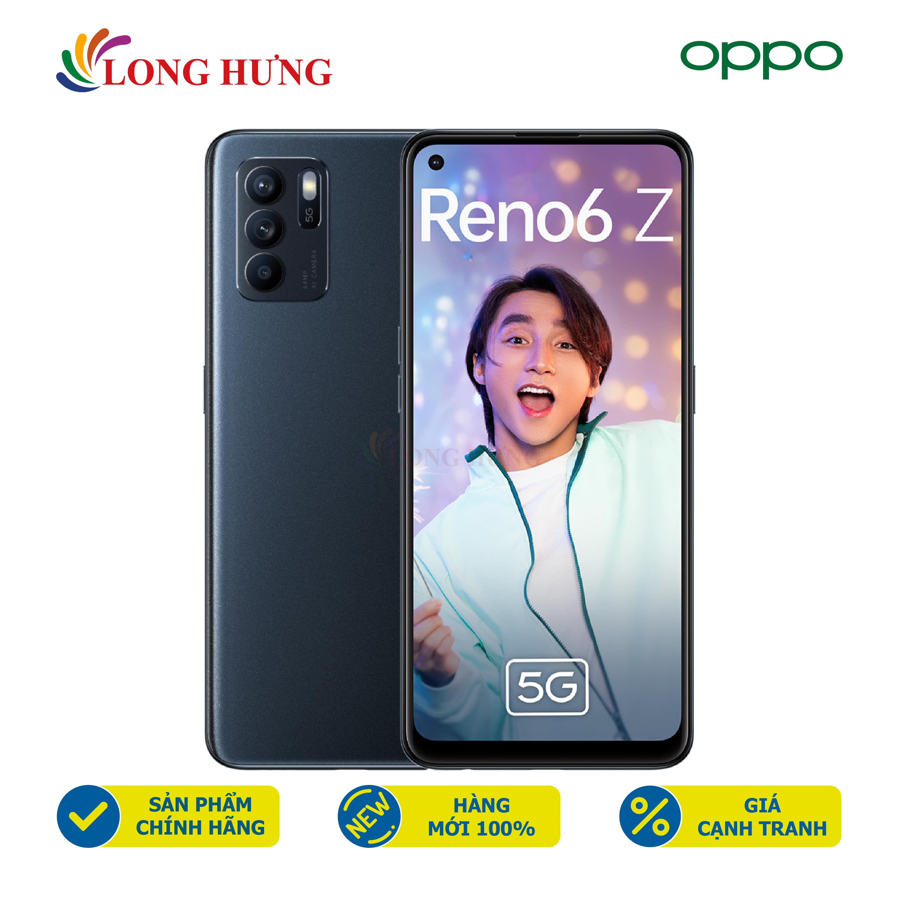 Oppo Reno6 Z 5G (8GB/128GB) - Hàng chính hãng - Màn hình...