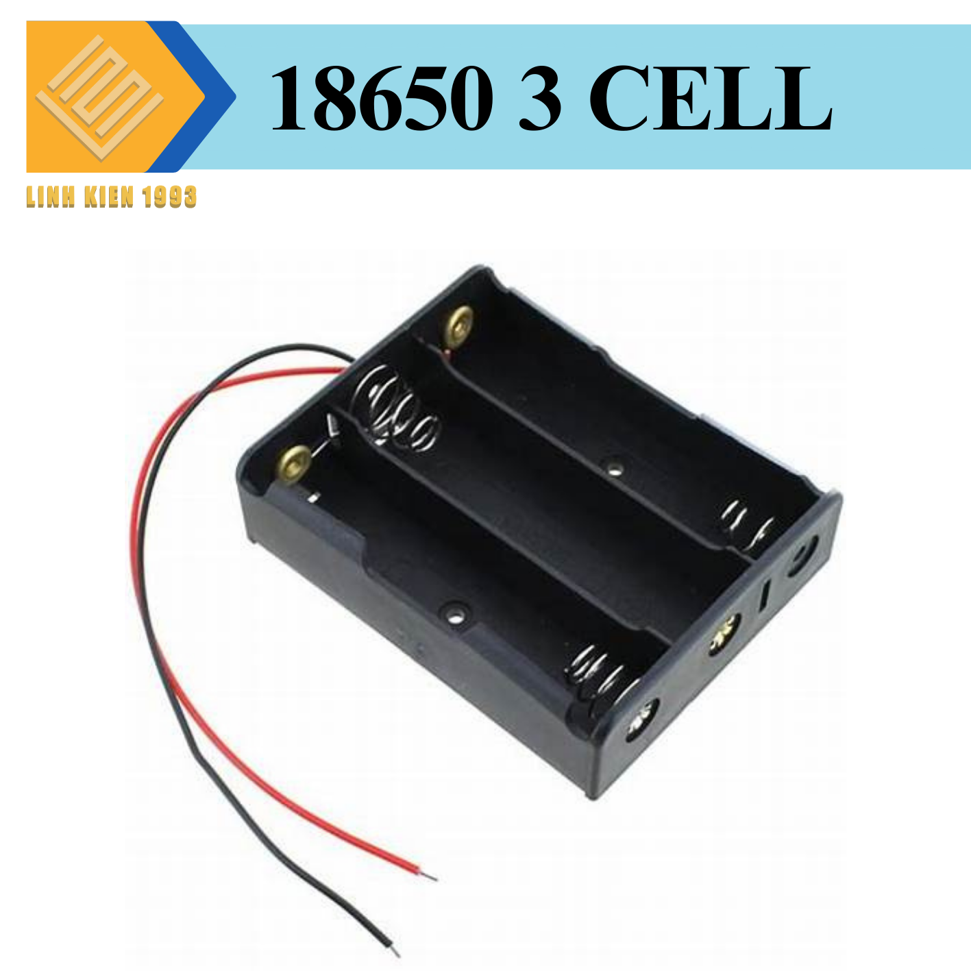 Đế 3 pin 18650 mắt nối tiếp
