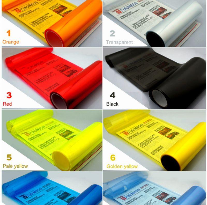 (Đen Bóng Khói - 30x100cm) Phim dán chóa đèn xe giúp thay đổi màu sắc