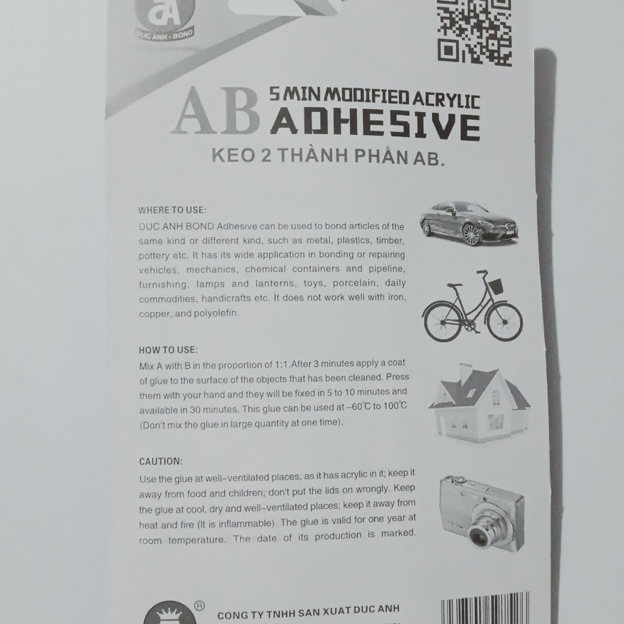 Keo dán AB 2 thành phần adhesive