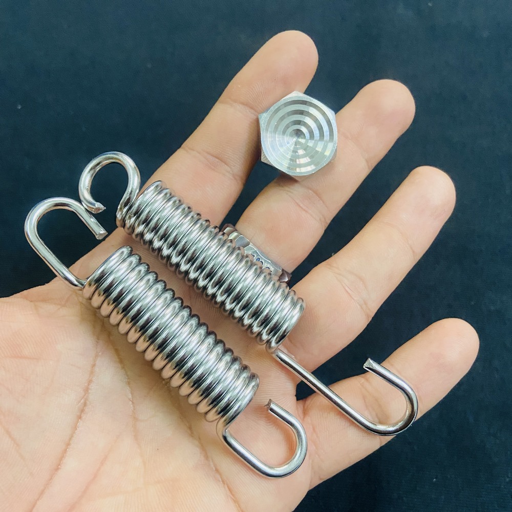 [HCM]COMBO LÒ XO INOX CHỐNG NGHIÊNG VÀ CHỐNG ĐỨNG KÈM ỐC CHÂN CHỐNG CHO HONDA WAVE DREAM ... FULL INOX