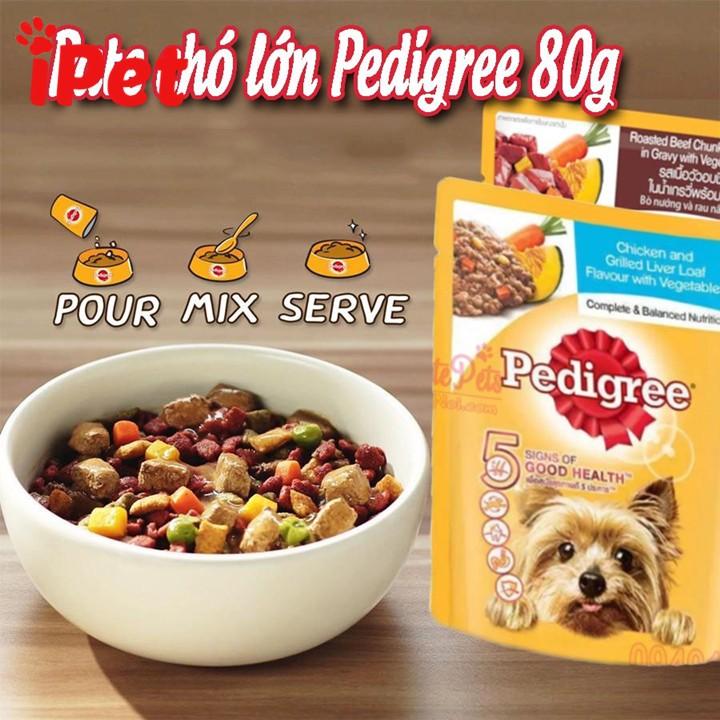 Pate Thức Ăn Mềm Pedigree Cho Chó Lớn Gói 80g - iPet Shop