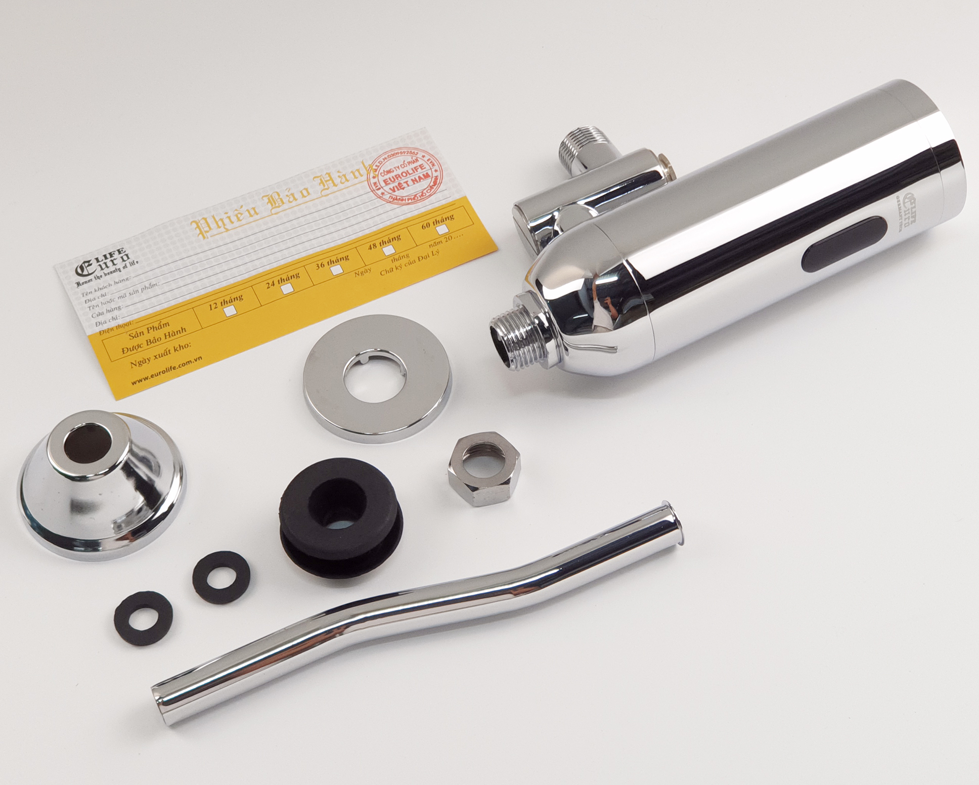 Bộ xả tiểu cảm ứng Eurolife EL-A105 (Trắng bạc)
